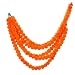 R and D Handicrafts Marigold Garland Artificial Flowers - Indian Wedding, Diwali, Cinco de Mayo, Dia de Los Muertos, Housewarming, Baby Shower Fake Flower Decoration - 4.5 Ft, 5 Strands - Dark Orange
