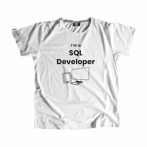 T-shirt SQL Developer blanc confortable pour le quotidien des codeurs