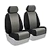 Coverking Custom Fit Front 50/50 Bucket Seat Cover for Select Honda Civic Models - Neoprene (Medum Gray with Black Sides)