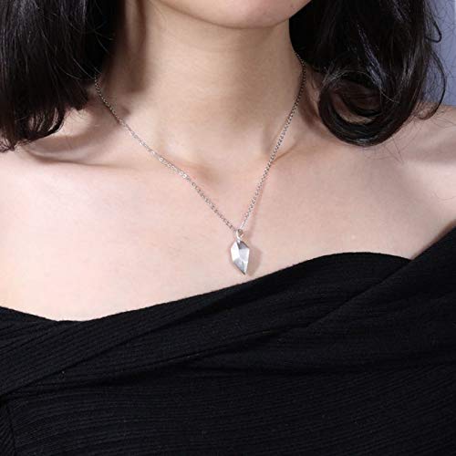 JENPECH Colar com pingente de strass corrente de clavícula, joias unissex fashion design em formato