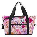 Bolsa de viaje con diseño de rana divertida, vintage, expandible, fin de semana, bolsa de noche, impermeable, para deporte, gimnasio, hospital, Multicolor 14, Talla única, Bolsa de viaje