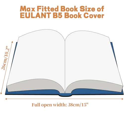 EULANT 10 capas de livros transparentes com fecho autoadesivo ajustável, tamanho 16K (19 x 26 cm), à