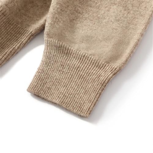 ERFMFKL Mens 100 Percent Merino Wool Knitted Sweaters V-Neck Long Sleeve Business Sweater Jumper3