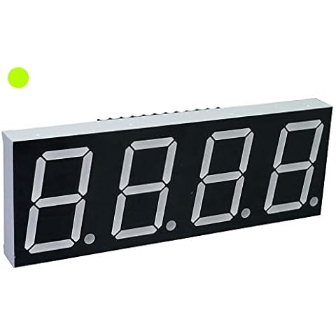 AERZETIX - C44439 - Digitalanzeige - Modul - Lichtpaneel - Anzeige - 71.6x25.7x7mm - LED 7 Segment - Gelb-Grün - THT - Anzahl der Ziffern 4 Cover