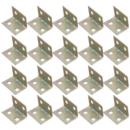 20Pcs 90 Degree Angle Bracket Stainless Steel Corner Brackets 20Pcs 90 Degree Furniture Door Cabinet Screens Joint Fastener
