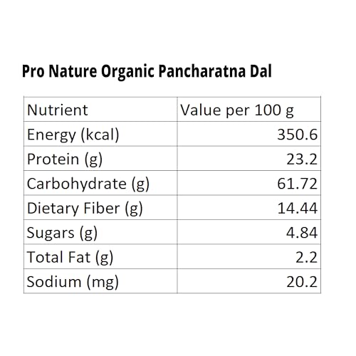 Image of Pro Nature 100% Organic Panchratna Dal - 500g | Rich in Taste & Nutrition | Healthy Mix of 5 Lentils | Ideal for Cooking Delicious, Wholesome Meals (Pack of 2)