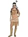 Produktbild Authentische Western Kollektion Indianerin Kostüm Beige mit Kleid und Umsäumung, Large