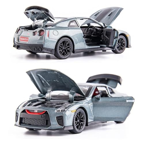Image of Nissan GTR R35 Diecast Model Car - Premium Metal Toy Supercar with Pull Back Action, Opening Doors & Realistic Detailing | Scale Model Car [Color As Per Stock]