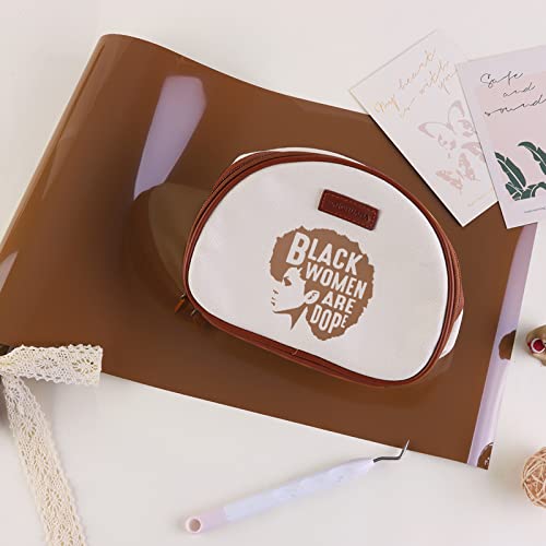 Image of Tintnut Chocolate Heat Transfer Vinyl - 10in x 72in Bundle Brown Iron on Vinyl - 16 Pieces