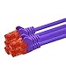 Produktbild 1aTTack.de 0,25m - violett - 5 Stück CAT.6 Netzwerkkabel Cat6 Netzwerk Kabel Patchkabel 1000 Mbit s RJ45 Stecker kompatibel zu CAT5e CAT5 CAT7 CAT8 DSL Internet Router