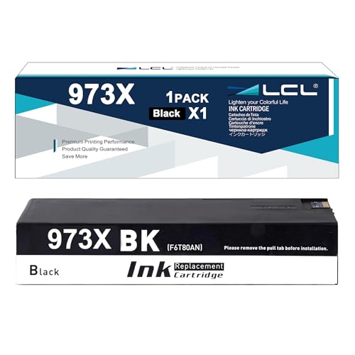 Cartouche encre 973X noir haute capacité pour remplacer L0S07AE sur PageWide Pro 477dw
