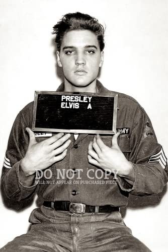 Poster Elvis Presley Armée 1960 - Décoration Murale Vintage 28x40 cm pour Salon