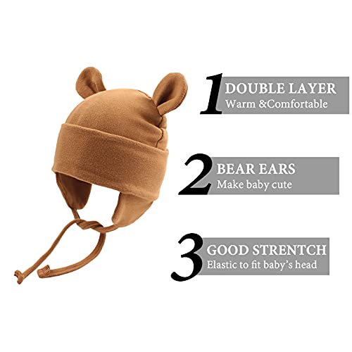 JANGANNSA Winter Baby Newborn Hat Cotton Baby Boy Beanie Autumn Infant Girls Hats New Born Hospital Bonnet3