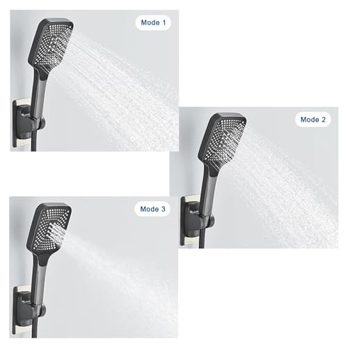 Robinet de baignoire mural cascade et sa douchette 3 jets