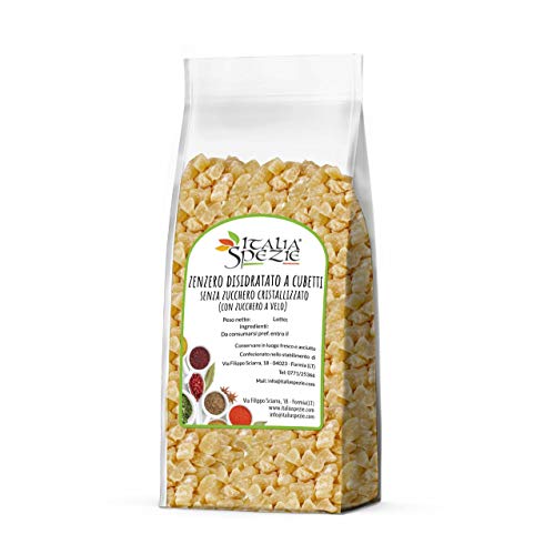 Zenzero disidratato a cubetti 1 Kg senza zucchero cristallizzato (con zucchero a velo) - Prima...