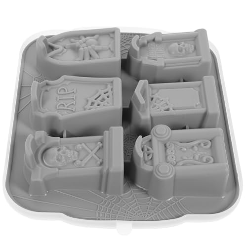 Bandeja para cubitos de hielo Halloween con tapa gris miniatura 1