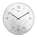 Produktbild Mebus moderne Funk-Wanduhr mit Temperaturanzeige und Luftfeuchtigkeit, 30 cm, Funk-Uhr, Wohnzimmer, Küchenuhr / Modell: 52841 / Farbe: Weiß