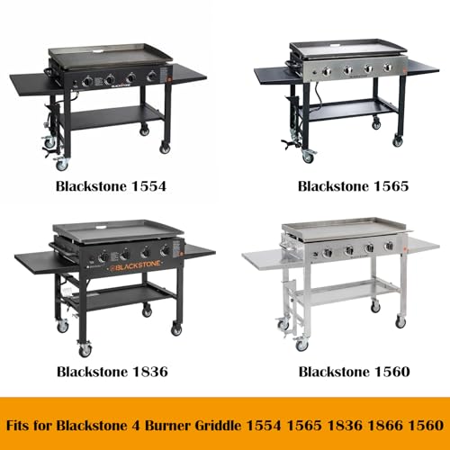 36 Inch Griddle Burner Control Valve with Gas Rail for Blackstone 4-Burner Flat Top Griddle 1554 1565 1836 1866 1560, Gas Valve Replacement Parts for Blackstone 36 Inch