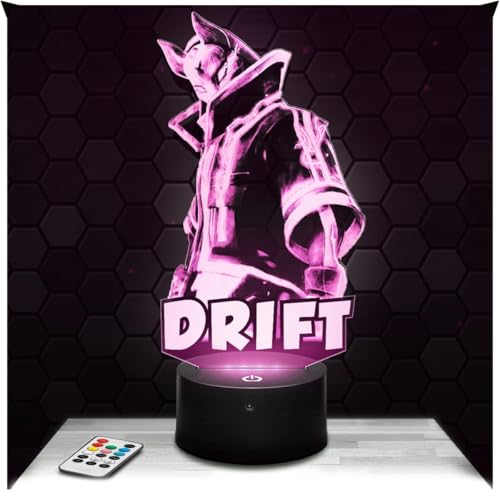 Lampephoto.fr - Drift Fort nite Videospiele 3D Lampe, Touch Nachtlicht, Geek Geschenk, Gamer, 3D Led Illusion Geschenkidee zu Weihnachten und zum Geburtstag für Jungen und Mädchen TOP