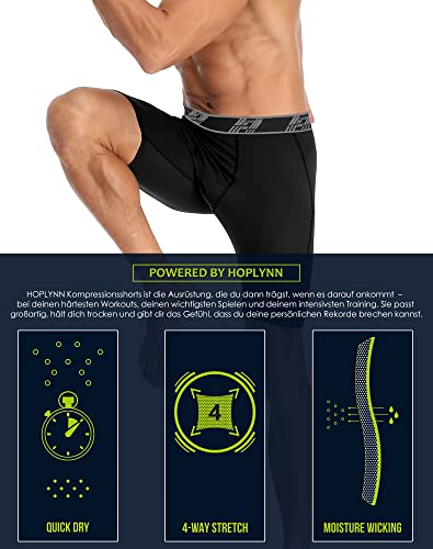 Kompressionsshorts HOPLYNN für Herren im 3er Pack, schnelltrocknend