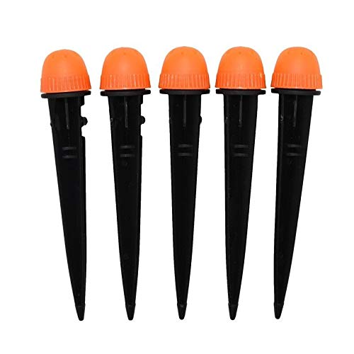 LISHI-DZI 50pcs Drip Irrigation Adjustable Sprinkler Nozzle Holder 8 Holes Drippers Sprinkler Water Barbed 1/4