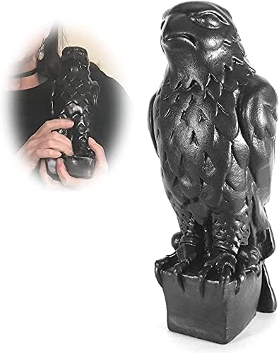 GUOYIMT 1941 Maltese Falcon Statue Film Replica with Secret Chamber Statue of God of War Handmade Falcon Sculpture