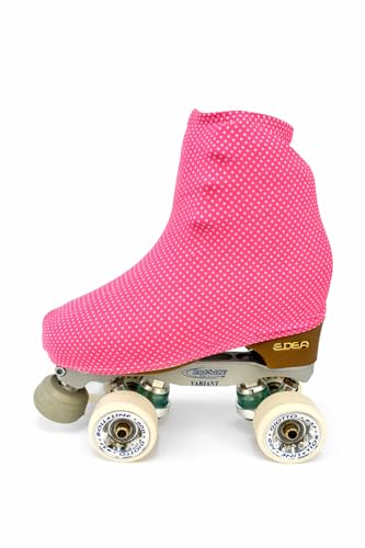 CRL Genérico CRLSPORT Cubre patín para niña y Mujer, Funda PatinSkate, Professional Skating, Patinaje Hielo,artístico o en línea. 180 Densidad. Talla Universal Adulto y niños. Color Topos Rosa
