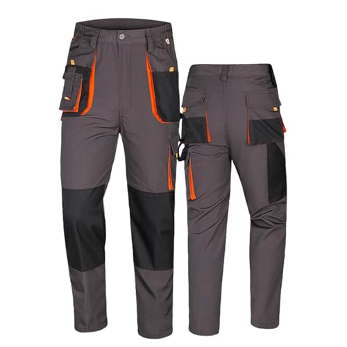 Pantalon de travail homme en flanelle chaude avec genouillères