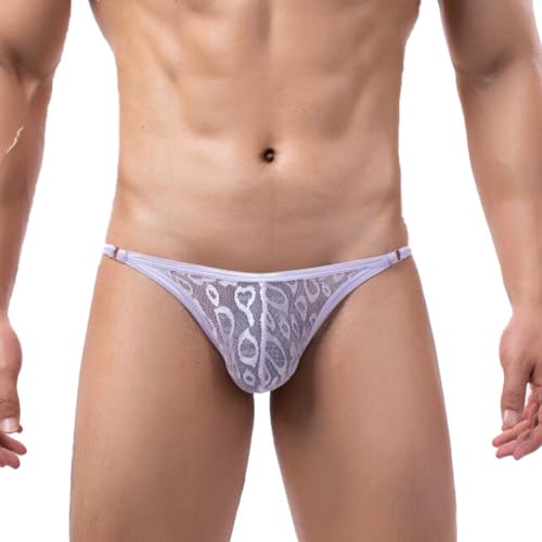 Men's Briefs Bikini Mesh Underwear Low Waist Jockstrap Male Sexy Pouch Underpants4
