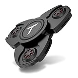 Trianium Fidget Spinner Pro Metal Series [Black] Phone Stress Reducer Figit toy for Kid Adult [Easy Flick + Spin] Prime Ball Bearing Finger Spinner Hands Focus Toys Perfect For Anxiety,Autism,Boredom
