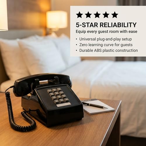 Teléfono fijo analógico iSoHo Phones Retro Black 12-pack miniatura 2