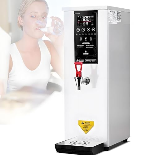 8L Commercial Electric Hot Water Dispenser - Stainless Steel Countertop Water Boiler for Restaurant, Hotel, Office - Large Capacity Instant Hot Water Pot, Black