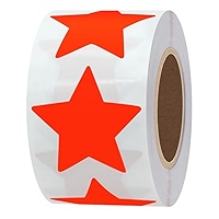 Sourcing Map 1 Roll Star Stickers 1 Inch DIY Adhesive PVC Labels For Notes, Greeting Cards, Gift Boxes, 500 Count/Roll Orange - View #7