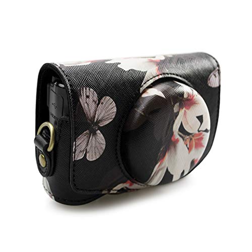 Kinokoo Canon Pu Leather Camera Case With Shoulder Strap For Canon Powershot Sx720 Hs Sx730 Hs And Sx740 Hs(Black-B) #TOP1