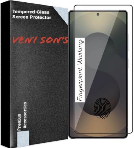 Image of VENI SON'S Scratch And Tear Resistant, Crystal Clear Edge to Edge Tempered Glass Screen Protector Guard Compatible With Samsung Galaxy S25 Ultra