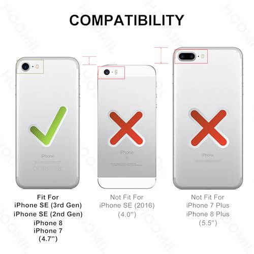 Image of HOOMIL Case for iPhone SE /iPhone 8 /iPhone 7, Anti-Yellowing, Clear