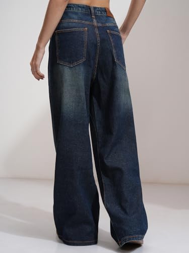 Image of Tokyo Talkies Women Cotton Baggy Jeans | Machine wash