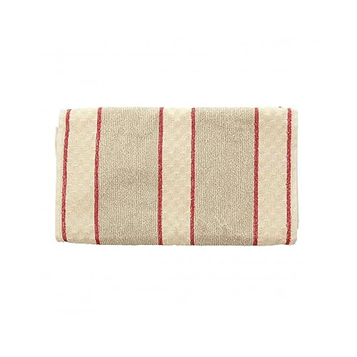 100% Cotton Traditional Terry Roller Towel - Red Stripe