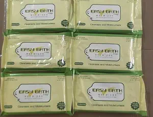 Easy Bath Wet Wipes | Soft Bed Bath Wipes | 10 Large Wipes/Pack (32 x 32 cm) | Alcohol-free & Clinically Safe | Pack of 3(30 wipes) | wet wipes for adults, makeup remover