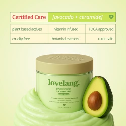 Image of Avocado + Ceramide Hair Mask | Deep Repair for Damaged Hair, Split Ends & Breakage | Strengthens & Softens | Avocado Scent | All Hair Types, 120 millilitre