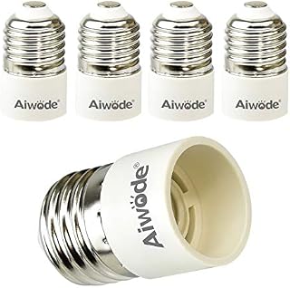 Aiwode E27 to E14 Bulb Base Adapter,Adapter Screw to Small Screw Lamp Base Adapter,Max Wattage 200W,0~250V,120 Degree Heat Resistant,5 Pack.
