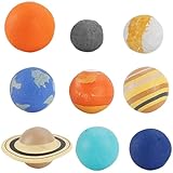 Modelo de Sistema Solar de 9 Piezas, Sistema Solar de Planetas del Universo, Herramienta educativa de Ciencia astronómica, Kit de Juguetes de Bola planetaria para niños y niñas