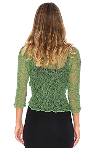 Image of Back From Bali Womens Sheer Shrug Cardigan Lightweight Knit