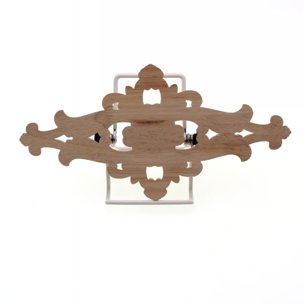 Esquina de madera tallada artesanal de 39x20cm para decoración elegante de muebles