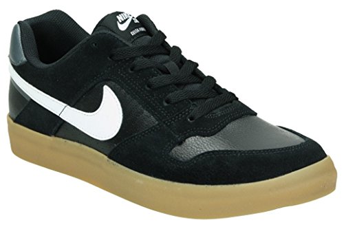 Nike Mens SB Delta Force Vulc Black/White Gum Light Brown Skate Shoe 12 Men US