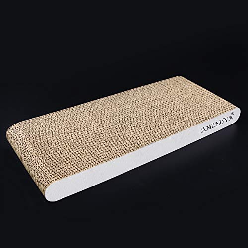 Amznova Durable Cat Scratch Pad, Recyclable, Colors Series, Narrow, Ivory #TOP3