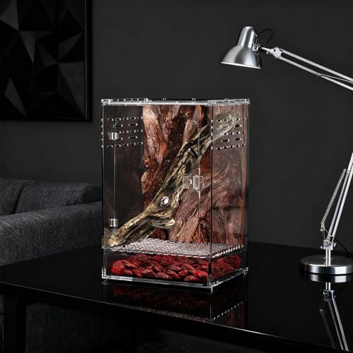 Accessoire pour lézards et geckos avec cage d'élevage ventilée - 5