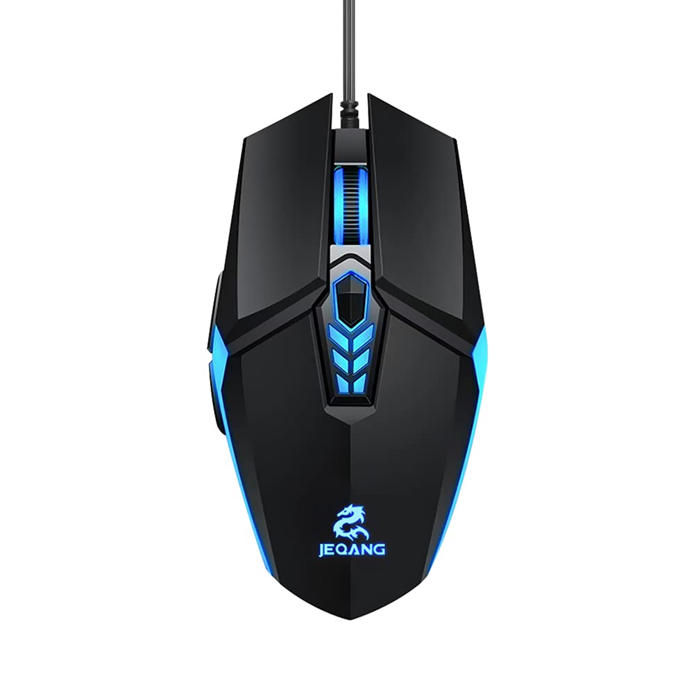 ADIUM JM-518 6D Wired Gaming Mouse E-Sports Gaming Mouse Ergonomic Mice with 4 Adjustable DPI 4-Color Breathing Light Plug&Play Black'$