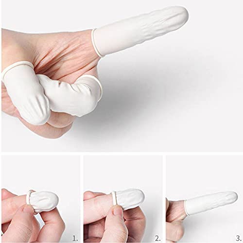 Disposable Finger cots Pack of 50 - Anti Static, and Durable Rubber fingertips Protectors for Cleaning, Repairing and Painting,Electronic Repair, Handmade - Thumbnail 3
