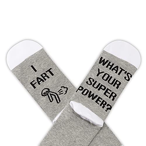 G2TUP 2 Pairs Fart Joke Gift Socks - I Fart, What's Your Super Power Socks4